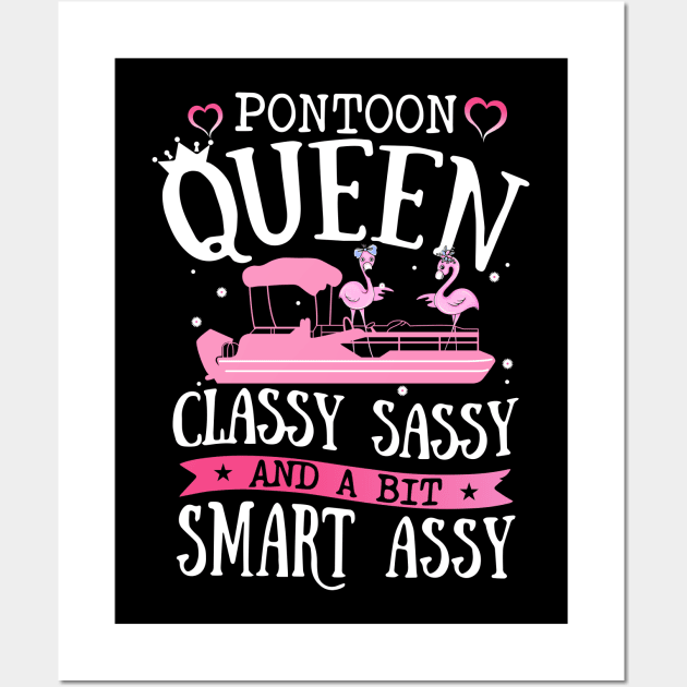 Flamingo Pontoon Queen Classy Sassy And A Bit Smart Assy Wall Art by WoowyStore